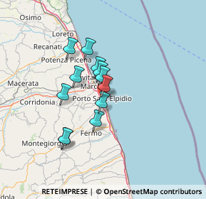 Mappa Via Guglielmo Oberdan, 63821 Porto Sant'Elpidio FM, Italia (10.575)