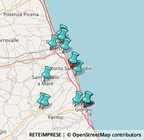 Mappa Via Guglielmo Oberdan, 63821 Porto Sant'Elpidio FM, Italia (6.45667)
