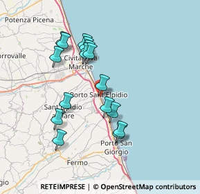 Mappa Via Guglielmo Oberdan, 63821 Porto Sant'Elpidio FM, Italia (6.93375)