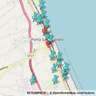 Mappa Via Filippo Corridoni, 63821 Porto Sant'Elpidio FM, Italia (1.073)