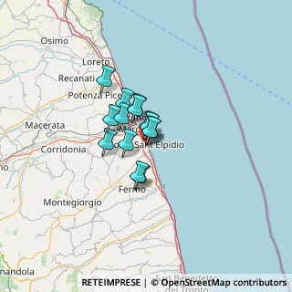 Mappa Via Filippo Corridoni, 63821 Porto Sant'Elpidio FM, Italia (7.13571)