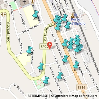 Mappa Via Filippo Corridoni, 63821 Porto Sant'Elpidio FM, Italia (0.144)