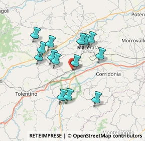 Mappa Via Bruno Tano, 62100 Sforzacosta MC, Italia (6.45286)