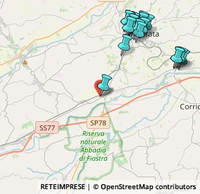 Mappa Via Bruno Tano, 62100 Sforzacosta MC, Italia (5.36684)