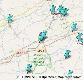 Mappa Via Bruno Tano, 62100 Sforzacosta MC, Italia (5.67412)