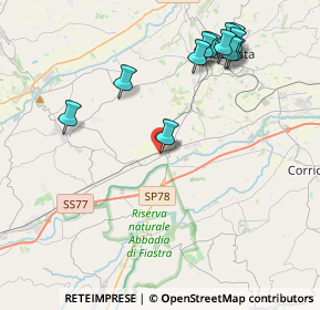 Mappa Via Bruno Tano, 62100 Sforzacosta MC, Italia (4.69917)