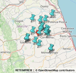 Mappa Via G. Natali, 62100 Macerata MC, Italia (9.5095)