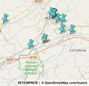 Mappa Contrada Chienti, 62100 Sforzacosta MC, Italia (4.30364)