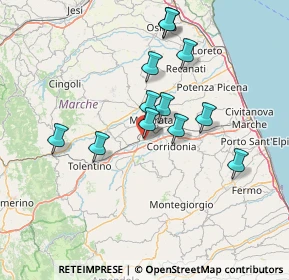 Mappa Contrada Chienti, 62100 Sforzacosta MC, Italia (13.14833)