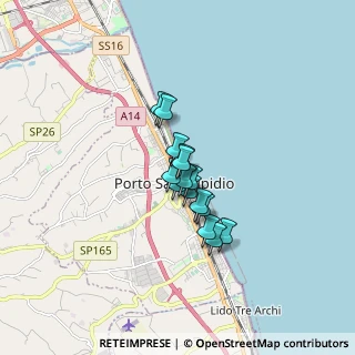 Mappa Via Annibal Caro, 63821 Porto Sant'Elpidio FM, Italia (0.98933)