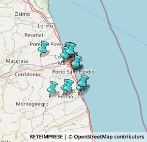 Mappa Via IV Novembre, 63821 Porto Sant'Elpidio FM, Italia (7.58)