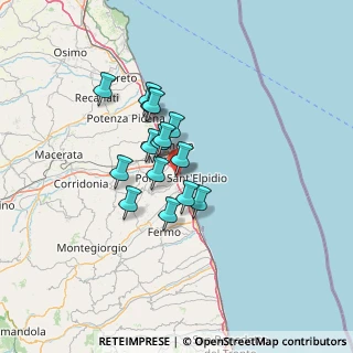 Mappa Via Enrico de Nicola, 63821 Porto Sant'Elpidio FM, Italia (9.64)