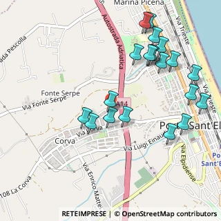 Mappa Via Enrico de Nicola, 63821 Porto Sant'Elpidio FM, Italia (0.5865)