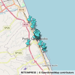 Mappa Viale della Vittoria, 63821 Porto Sant'Elpidio FM, Italia (0.8825)