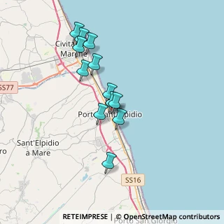 Mappa Viale della Vittoria, 63821 Porto Sant'Elpidio FM, Italia (3.16083)