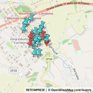 Mappa Contrada Fontelepre, 62014 Zona Industriale MC, Italia (0.3815)