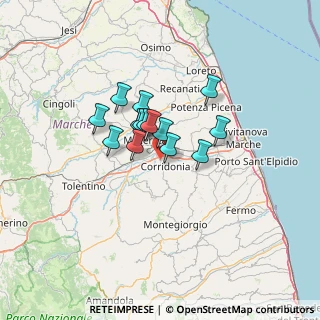 Mappa Contrada Fontelepre, 62014 Zona Industriale MC, Italia (8.77929)