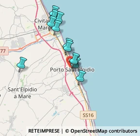 Mappa Via Montegrappa, 63821 Porto Sant'Elpidio FM, Italia (3.12333)