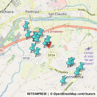 Mappa SP Passo del Bidollo-Corridonia, 62014 Zona Industriale MC (1.00867)
