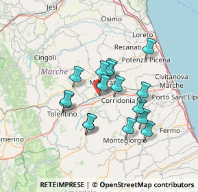 Mappa Via Yury Gagarin, 62100 Sforzacosta MC, Italia (11.46875)