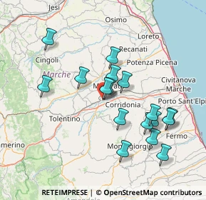 Mappa Via Yury Gagarin, 62100 Sforzacosta MC, Italia (14.53471)