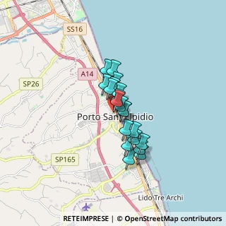Mappa Via Monte Conero, 63821 Porto Sant'Elpidio FM, Italia (1.074)