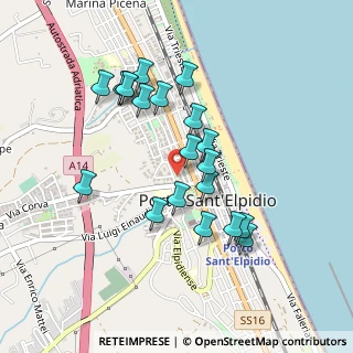 Mappa Via Monte Conero, 63821 Porto Sant'Elpidio FM, Italia (0.436)