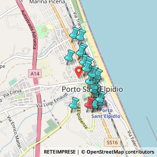 Mappa Via Monte Conero, 63821 Porto Sant'Elpidio FM, Italia (0.3385)