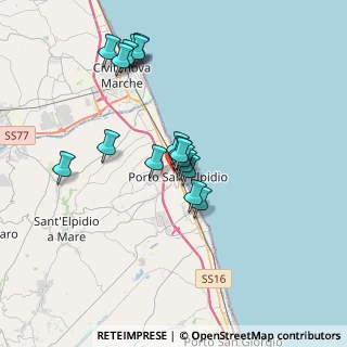 Mappa Via Monte Conero, 63821 Porto Sant'Elpidio FM, Italia (3.13353)