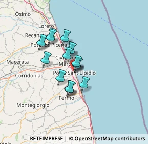 Mappa Via Monte Conero, 63821 Porto Sant'Elpidio FM, Italia (9.71529)