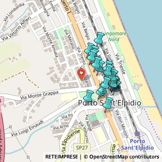 Mappa Via Monte Conero, 63821 Porto Sant'Elpidio FM, Italia (0.184)