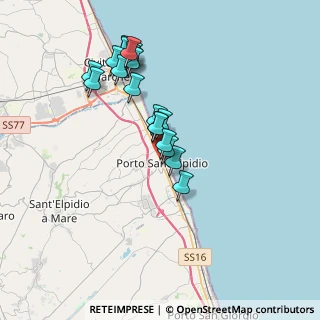 Mappa Via Giacomo Leopardi, 63821 Porto Sant'Elpidio FM, Italia (3.5025)