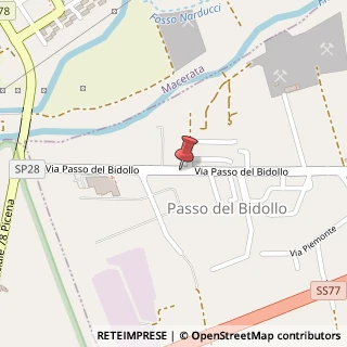 Mappa Via Passo del Bidollo, 62014 Corridonia MC, Italia, 62014 Corridonia, Macerata (Marche)