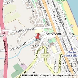Mappa Via Po, 9, 63821 Porto Sant'Elpidio, Fermo (Marche)