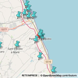 Mappa Via Po, 63821 Porto Sant'Elpidio FM, Italia (4.88786)