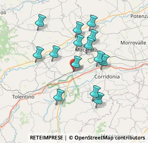 Mappa Borgo Sforzacosta S.S.77 KM 84, 62100 Sforzacosta MC, Italia (6.76143)