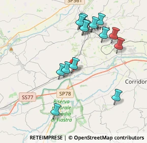 Mappa Borgo Sforzacosta S.S.77 KM 84, 62100 Sforzacosta MC, Italia (4.04143)