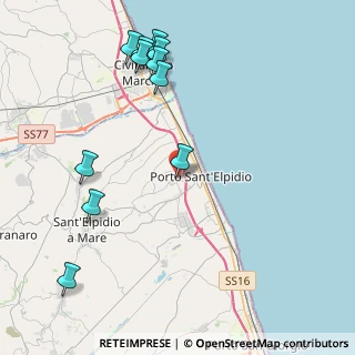 Mappa Via C. Collodi, 63821 Porto Sant'Elpidio FM, Italia (5.11364)