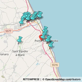 Mappa Via Corva, 63821 Porto Sant'Elpidio FM, Italia (3.93947)