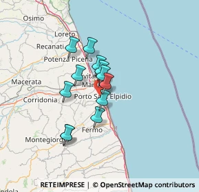 Mappa Via C. Collodi, 63821 Porto Sant'Elpidio FM, Italia (9.96167)