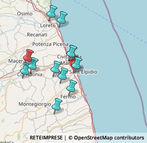 Mappa Via C. Collodi, 63821 Porto Sant'Elpidio FM, Italia (13.79833)