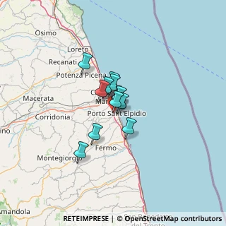Mappa Via Corva, 63821 Porto Sant'Elpidio FM, Italia (6.99583)