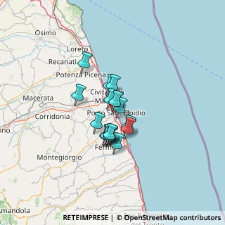 Mappa Via Corva, 63821 Porto Sant'Elpidio FM, Italia (8.6675)
