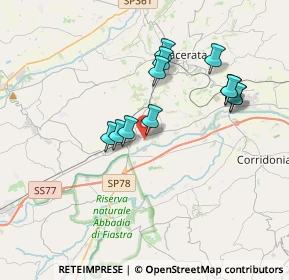 Mappa SS 77 Val di Chienti, 62100 Macerata MC (3.40417)