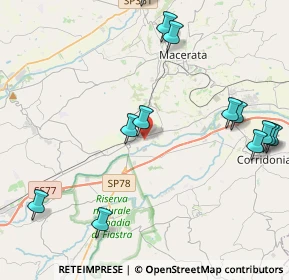 Mappa SS 77 Val di Chienti, 62100 Macerata MC (5.29077)