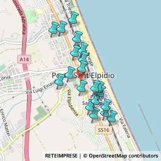 Mappa Via Umberto I°, 63821 Porto Sant'Elpidio FM, Italia (0.432)