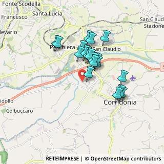 Mappa Via dei Mestieri, 62014 Corridonia MC, Italia (1.484)