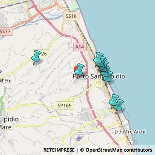 Mappa Via F. Crispi, 63821 Porto Sant'Elpidio FM, Italia (1.94455)
