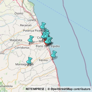 Mappa Via F. Crispi, 63821 Porto Sant'Elpidio FM, Italia (7.08769)