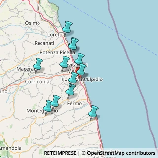 Mappa Via F. Crispi, 63821 Porto Sant'Elpidio FM, Italia (12.80167)
